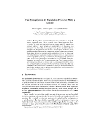 Fast Computation by Population Protocols with a Leader