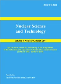 Nuclear Science and Technology