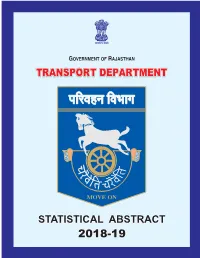 Statistical Abstract 2018-19 Goals and Objective of Transport Department