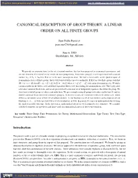 A Linear Order on All Finite Groups