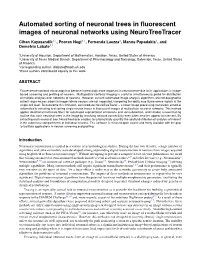 Automated Sorting of Neuronal Trees in Fluorescent Images of Neuronal