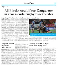 Blacks Could Face Kangaroos in Cross-Code Rugby Blockbuster