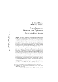 Consciousness, Dreams, and Inference