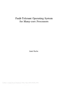 Fault-Tolerant Operating System for Many-Core Processors
