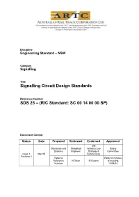 Signalling Circuit Design Standards SDS 25