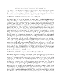 Transcript of Interview with UFW Muralist, Carlos Almaraz – 1986