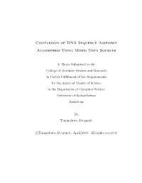 Comparison of DNA Sequence Assembly Algorithms Using Mixed Data Sources