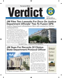 JW Sues for Records of Clinton State Department