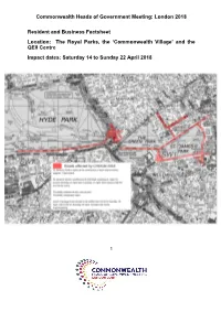 London 2018 Resident and Business Factsheet Location