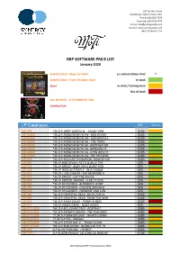 LP Catalogue RRP SOFTWARE PRICE LIST