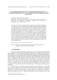 Nanosized Particles of Titanium Dioxide Specifically Increase the Efficency of Conventional Polymerase Chain Reaction