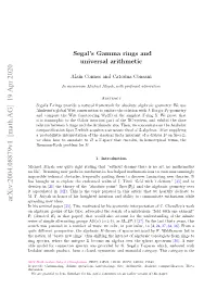 Segal's Gamma Rings and Universal Arithmetic