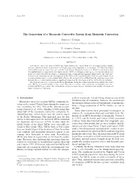 The Generation of a Mesoscale Convective System from Mountain Convection