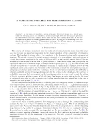 A VARIATIONAL PRINCIPLE for FREE SEMIGROUP ACTIONS 11 and ∫ + × − − ≥ − (A) F − − (A) F N Μ(Σp X) = N Dµ Ptop( G, N, A) = N Ptop( G, 0, A)