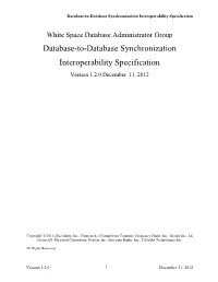 Database Synchronization Guideline