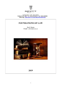 Foundations of Law