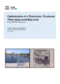 Optimization of a Wastewater Treatment Plant Using Modelling Tools Kabd WWTP (Kuwait)