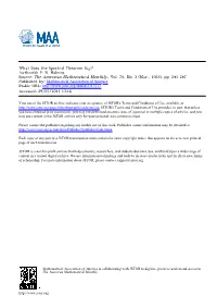 What Does the Spectral Theorem Say? Author(S): P