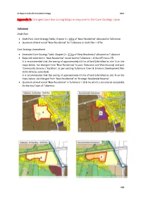 Appendix 5: Changed Land Use Zoning Maps in Response to the Core Strategy Table