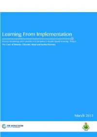 Process Monitoring and Evaluation II of Zimbabwe's Results