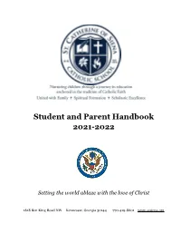 2021-2022 Parent Student Handbook.Docx