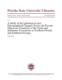 A Study of the Lithological and Petrographical Changes Across The