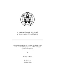 A Temporal Logic Approach to Information-Flow Control