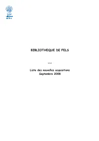 Bibliotheque De Fels