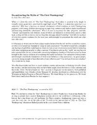 Deconstructing the Myths of “The First Thanksgiving” by Judy Dow (Abenaki)