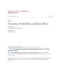 Devaluation, Wealth Effects, and Relative Prices Harvey Lapan Iowa State University, Hlapan@Iastate.Edu