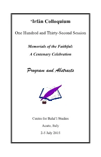 Program and Abstracts