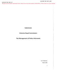 Submission Victorian Royal Commission: the Management Of