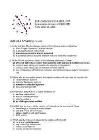 ESR-Endorsed ESSR DIPLOMA CORRECT ANSWERS (In Bold)