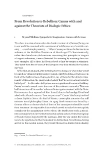 Camus with and Against the Theorists of Dialogic Ethics