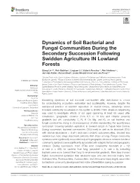 Dynamics of Soil Bacterial and Fungal Communities During the Secondary Succession Following Swidden Agriculture in Lowland Forests