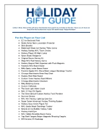 For the Player on Your List