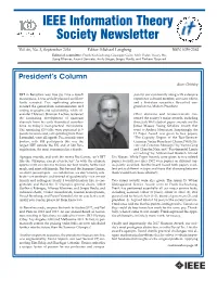 IEEE Information Theory Society Newsletter