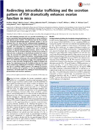 Redirecting Intracellular Trafficking and the Secretion Pattern of FSH Dramatically Enhances Ovarian Function in Mice