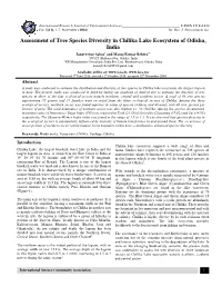 Tree Species Diversity in Chilika Lake Ecosystem of Odi India