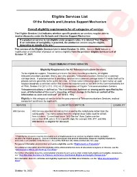 2003 Eligible Services List