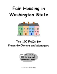 Fair Housing in Washington State for Property Owners and Managers