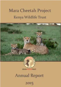 Mara Cheetah Project Annual Report 2015