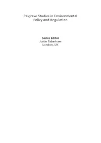 Palgrave Studies in Environmental Policy and Regulation