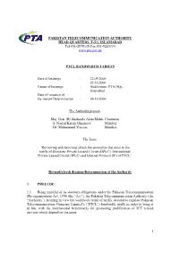 Ptcl Bandwidth Tariffs