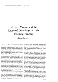 Salviati, Vasari, and the Reuse of Drawings in Their Working Practice