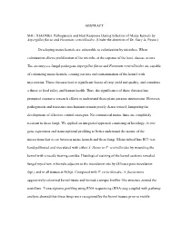 ABSTRACT SHU, XIAOMEI. Pathogenesis and Host Response