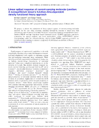 Linear Optical Response of Current-Carrying Molecular Junction