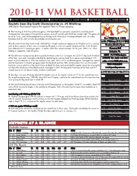 10-11 Bkb Game Notes-First Rd Tournament.Qxp