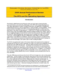 2009 MTA Annual Performance Review
