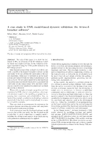 A Case Study in UML Model-Based Dynamic Validation: the Ariane-5 Launcher Software?